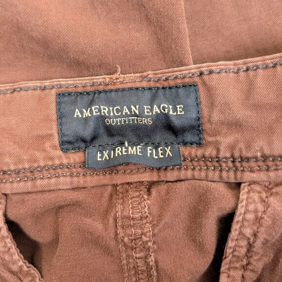 (2/$20) American Eagle Burgundy Slim Fit Chino Pants - Picture 6 of 7